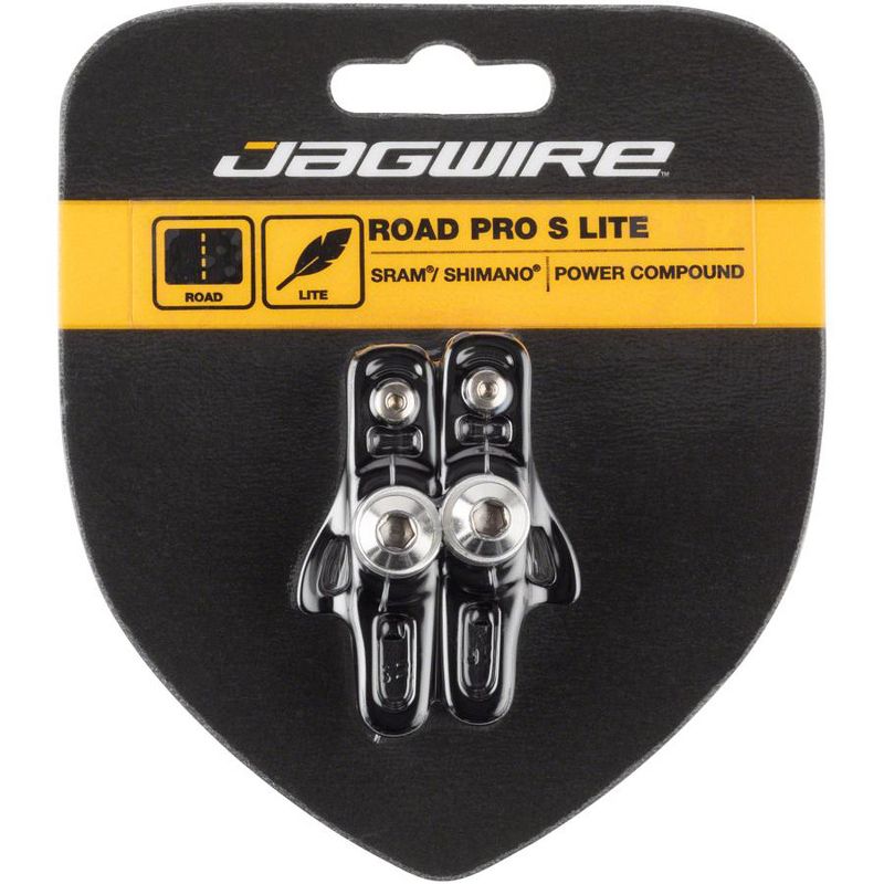 Jagwire Road Pro S Brake Pads Black SRAM or Shimano Compatible Power Compound, 1 of 2