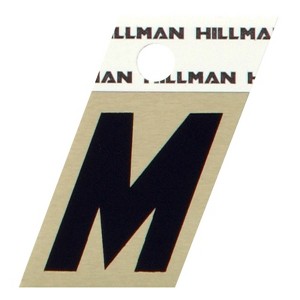 Hillman 1.5 in. Black Aluminum Self-Adhesive Letter M 1 pc (Case of 6) - 1 of 1