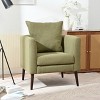 KTMBDW Modern Accent Chairs, Fabric Upholstered Living Room Chair with Pillow, Cozy Lounge Chair Back and Wood Legs for Bedroom, Office - 3 of 4