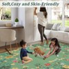 Washable Botanical Area Rugs Runner Rugs, Non-Slip Soft Vintage Low Pile Floral Rug Carpet for Living Room Bedroom Dining Room Kitchen Hallways - 3 of 4