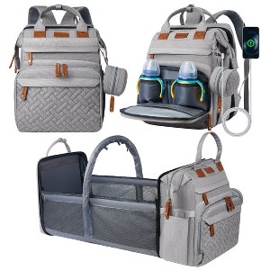 BabyBond Baby Diaper Bags Backpack with Changing Station Waterproof Diaper Backpack with USB Charging Port,Large Diaper Bag for Moms Dads - 1 of 4