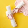Big Dot of Happiness Pink Daisy Flowers - Floral Party Paper Napkin Holder - Napkin Rings - Set of 24 - 2 of 4