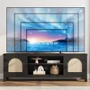 GustoWave TV Stand for Living Room, Fits 65" TVs, TV Console Cabinet with Rattan Door and Adjustable Shelves, Media Console with 2-Tier Open Storage - 4 of 4
