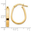 Black Bow Jewelry 3mm U Shape Hoop Earrings in 14k Yellow Gold, 19mm (3/4 Inch) - 4 of 4