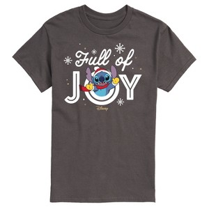 Men's - Lilo and Stitch - Full Of Joy Christmas Short Sleeve Graphic T-Shirt - 1 of 4