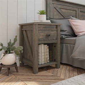 GDFStudio Walpole Modern 24" Nightstand with Drawer - 1 of 4