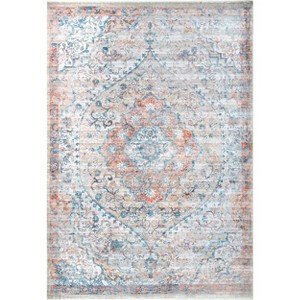 Nuloom Maxine Floral Medallion Indoor Area Rug, 4' x 6', Rust - 1 of 4