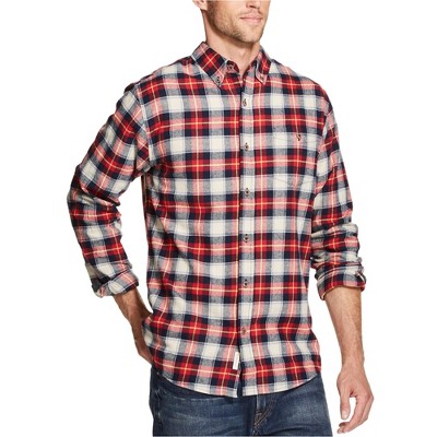 Weatherproof Mens Flannel Plaid Button Up Shirt