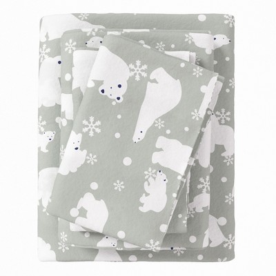 100% Cotton Christmas Flannel Sheet Set - Great Bay Home