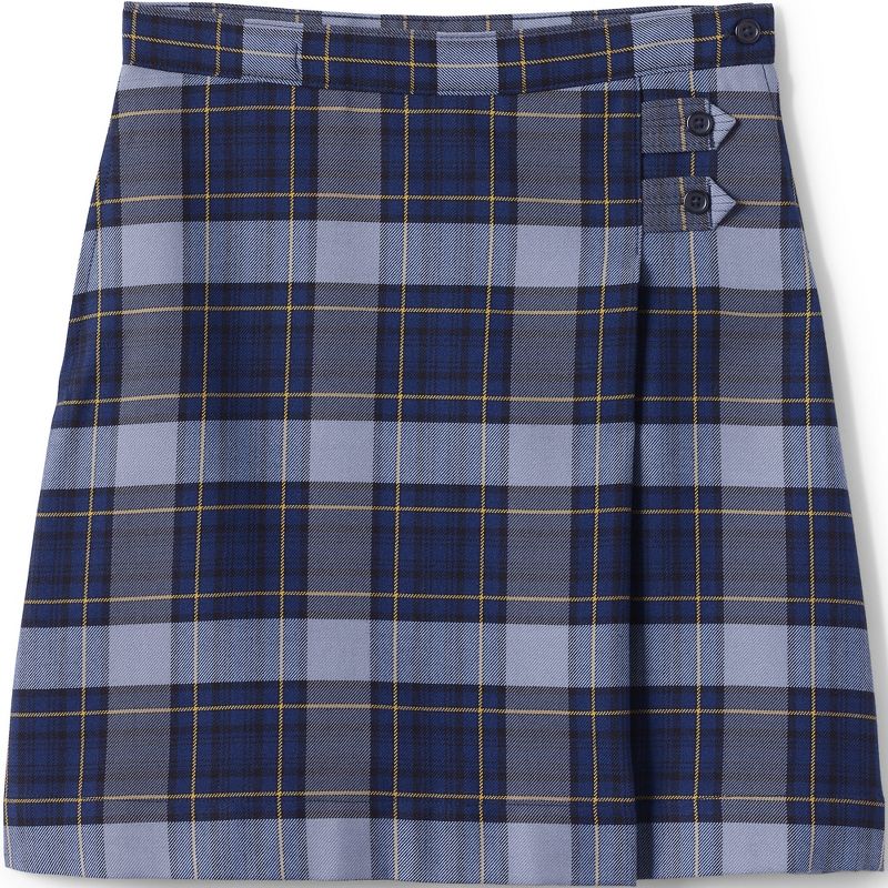 Lands' End School Uniform Kids Slim Plaid A-line Skirt Below the Knee, 1 of 6