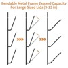 LunaLulinlk 2 Pack Pot Lid Holder, No Drill Adhesive Mount, Rust Proof Kitchen Storage for Pots and Pans, Classic Black - 2 of 4