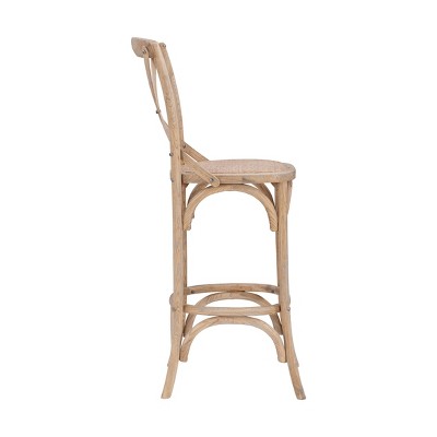 Roxy Coastal Gray Wash Vintage-Style Barstool 30"