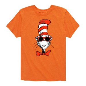 Boys' - Dr. Seuss - Cat in The Hat Wearing Sunglasses Short Sleeve Graphic T-Shirt - 1 of 4