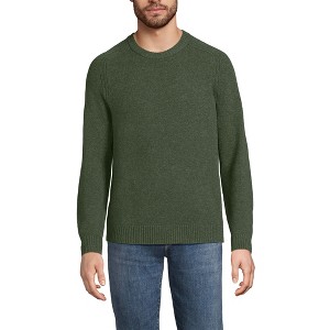 Lands' End Men's Long Sleeve Lambswool Crewneck Sweater - 1 of 3