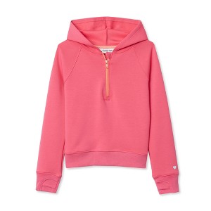 Lands' End Kids Active Quarter Zip Sweatshirt - 1 of 4