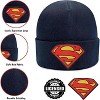 Beanie for Kids and Adults Winter Hat – Beanie with Superman Patch Licensed (One Size) - 3 of 4