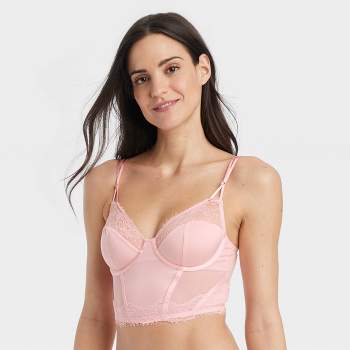 Women's Fishnet Lace Unlined Bra - Auden™ Pink 34d : Target