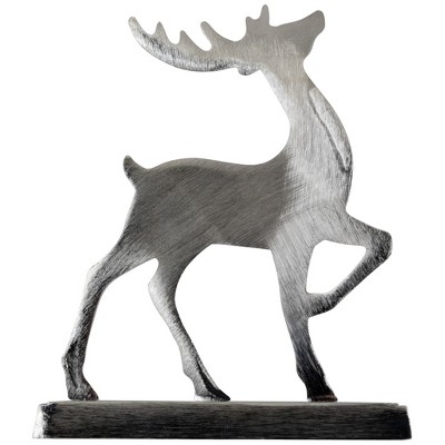 Silver Metal Reindeer Christmas Stocking Holder