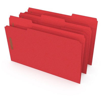 HITOUCH BUSINESS SERVICES Reinforced Classification Folder 2" Expansion Legal Size Red 50/Box