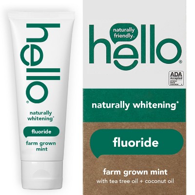 hello Naturally Whitening Fluoride, SLS-Free and Vegan Toothpaste - 4.7oz