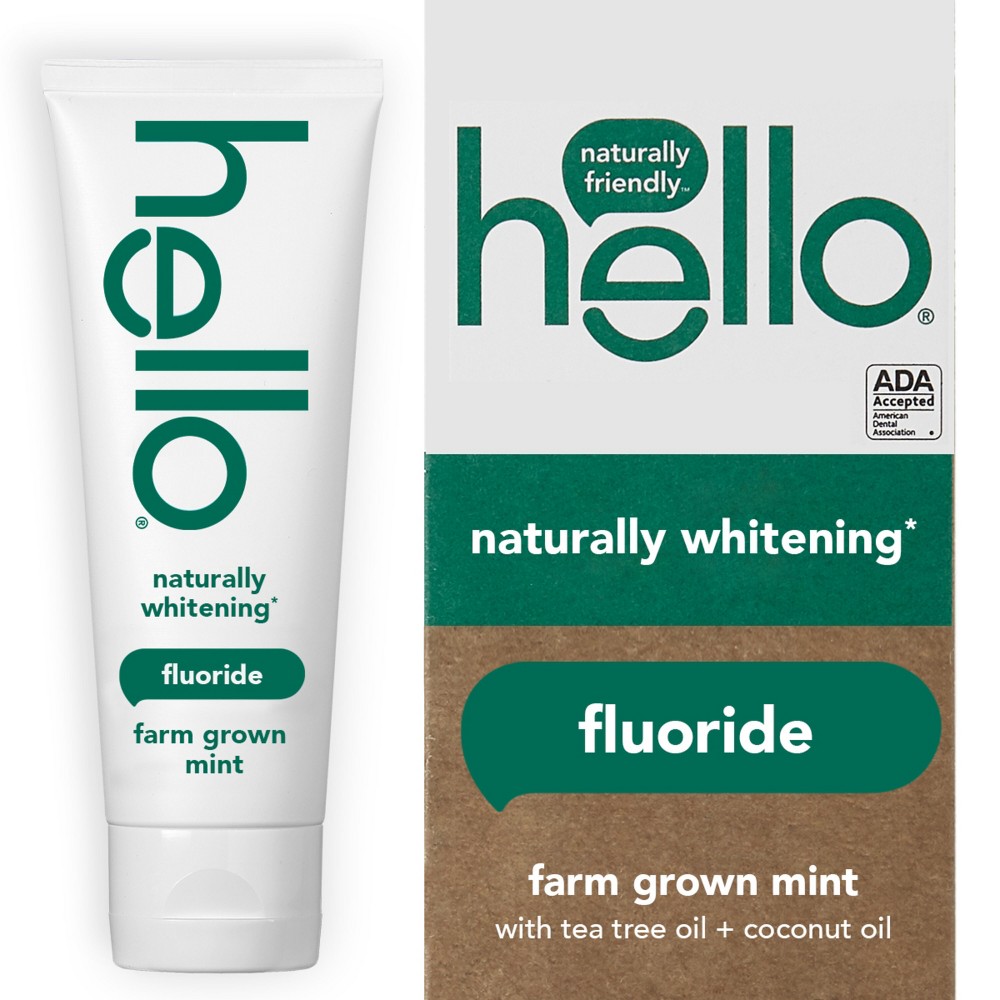 Photos - Toothpaste / Mouthwash hello Naturally Whitening Fluoride, SLS-Free and Vegan Toothpaste - 4.7oz