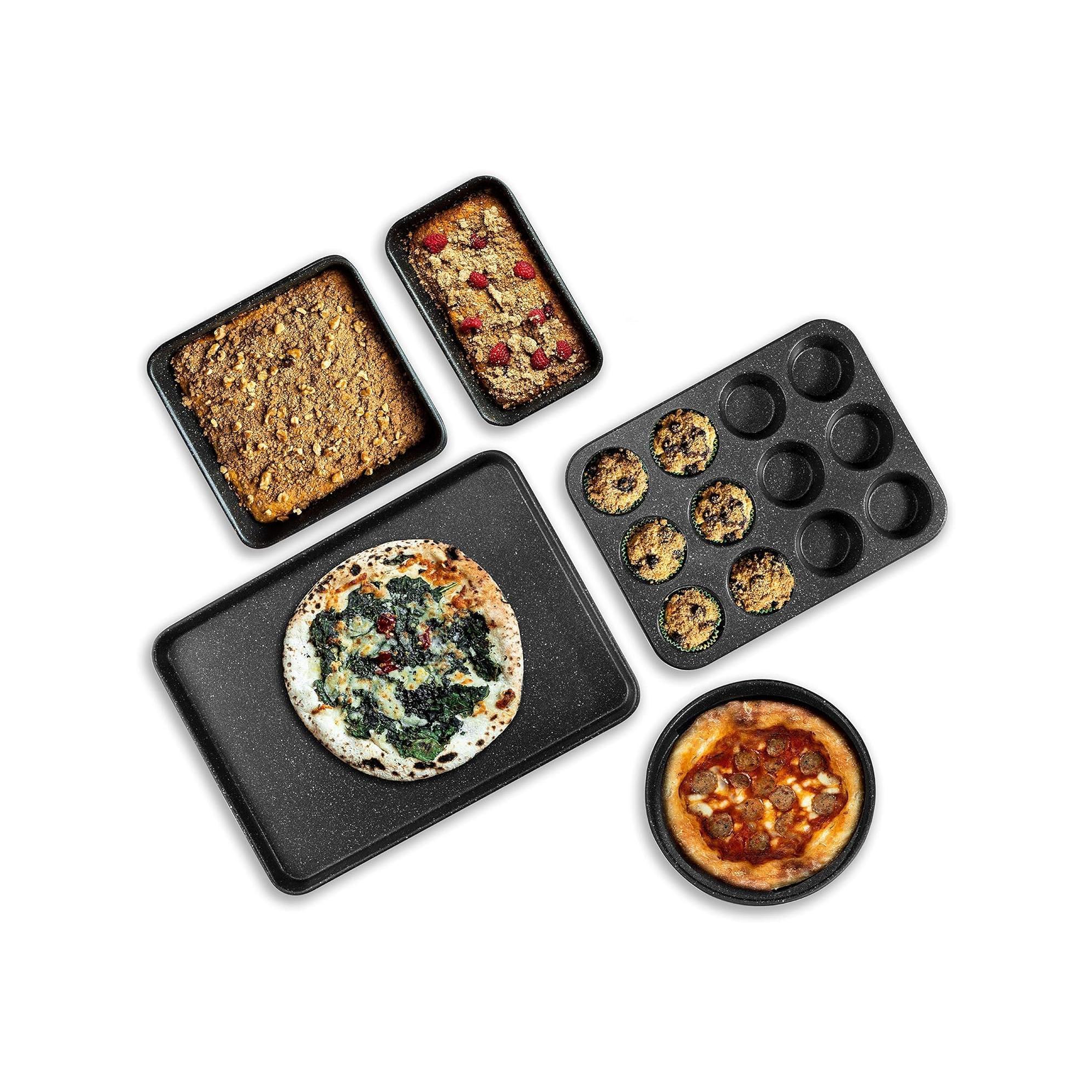 Granitestone Bakeware Set Ceramic Nonstick Baking Pan Muffin Pan Loaf Pan 5Pc