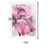 HomeRoots Pink Iris White Framed Print Wall Art - 3 of 4