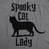 Womens Scary Cat Lady T Shirt Funny Black Cat Halloween Tee - Crazy Dog Women's T Shirt - 2 of 4
