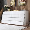 Hommoo 8 Drawers Wooden Dressers for Bedroom White - 3 of 4