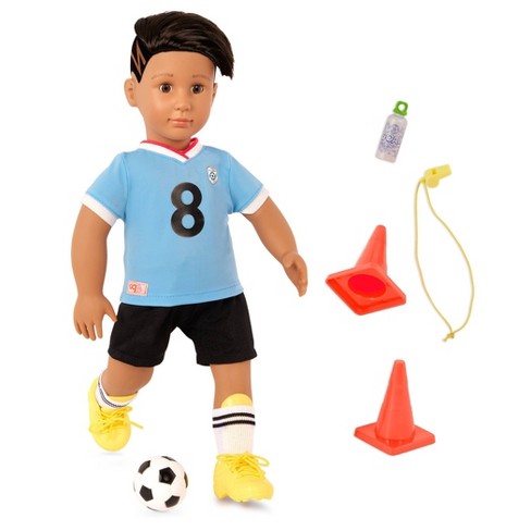 Our Generation Mateo Posable 18 Boy Doll In Soccer Uniform With Accessories Target