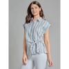 Jones New York Button-Front Side Tie Blouse - 2 of 3