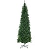 HOMCOM 9 FT Artificial Christmas Tree Holiday Decoration with Auto Open, Steel Base, Pine Needles, Pencil Shape - 4 of 4