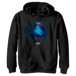Boy's Marvel Doctor Strange in the Multiverse of Madness Neon Strange Pull Over Hoodie - 1 of 4