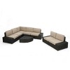 Outdoor Wicker Sectional Sofa Set with Cushions, 8-Piece Modular Patio Lounge Set with Coffee Table-Maison Boucle - 3 of 4
