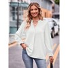 Women Boho Long Sleeve Shirts Dressy Casual v Neck Fall Fashion Tops Dot Flowy Blouses - 2 of 4