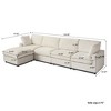 L Shaped Sectional Couch 134 Inch 4-Seater Modern Modular Sofa with Ottoman,Chenille Deep Seat Couches for Living Room, Bedroom and Apartment - 3 of 4