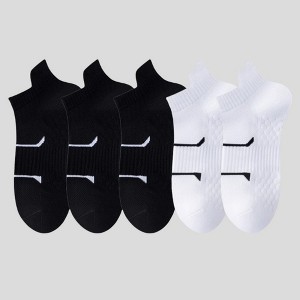 Alilang Men's Cushioned Low Cut Grip Socks 5-Pack with Arch Support and Breathable Mesh Panels - 1 of 4