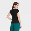 Women's Slim Fit Short Sleeve Ribbed T-Shirt - A New Day™ - 2 of 3