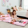 Butterfly Craze Floor Pillow Case, Mattress Bed Lounger Cover, Pink Ballerina, Queen, Cozy Seating Solution for Kids & Adults - 2 of 4