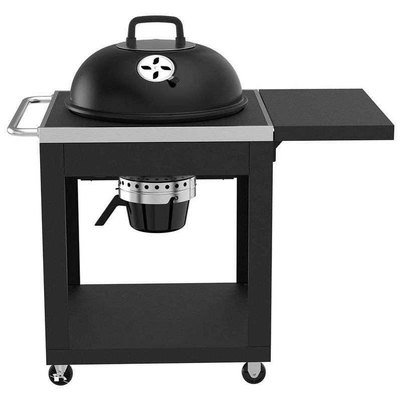 Nexgrill 22&#34; Kettle Charcoal Grill &#38; Table Cart Model #810-0026HC Black, 3 of 7