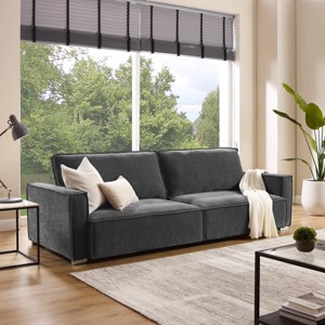 Nebula Vortex 99.6" W Comfort & Modern Square Arm Sofa with Two-Position Sliding Reclining Back - 1 of 4