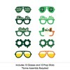 Big Dot of Happiness St. Patrick's Day Glasses - Paper Card Stock Saint Paddy's Day Party Photo Booth Props Kit - 10 Count - 3 of 4