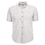 Foxfire Men's Short Sleeve Button Down Check Sport Shirt | White