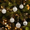AuldHome 2" Farmhouse Ball Ornaments, Set of 6; Distressed Metal Tin Glass Ball Vintage Style Christmas Decorations - 2 of 4