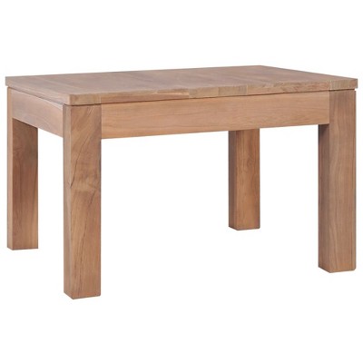 vidaXL Coffee Table Natural Teak Solid Teak Wood 23.6x23.6 in Durable - 23.6"