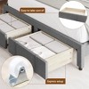 Queen Size Bed Frame with 2 Storage Drawers, Upholstered Platform Bed Frame - 4 of 4