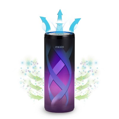 Black Ionic Odor Absorbing Portable Air Purifier with HEPA Filter