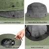 Womens Mens Structured Wide Brim Sun Hat with Removable Crown, Packable Boonie Hats - Tirrinia - 4 of 4