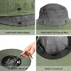 Tirrinia Wide Brim Boonie Hat w/ Removable Crown UV Protection Outdoor Hiking Garden Hats - image 4 of 4