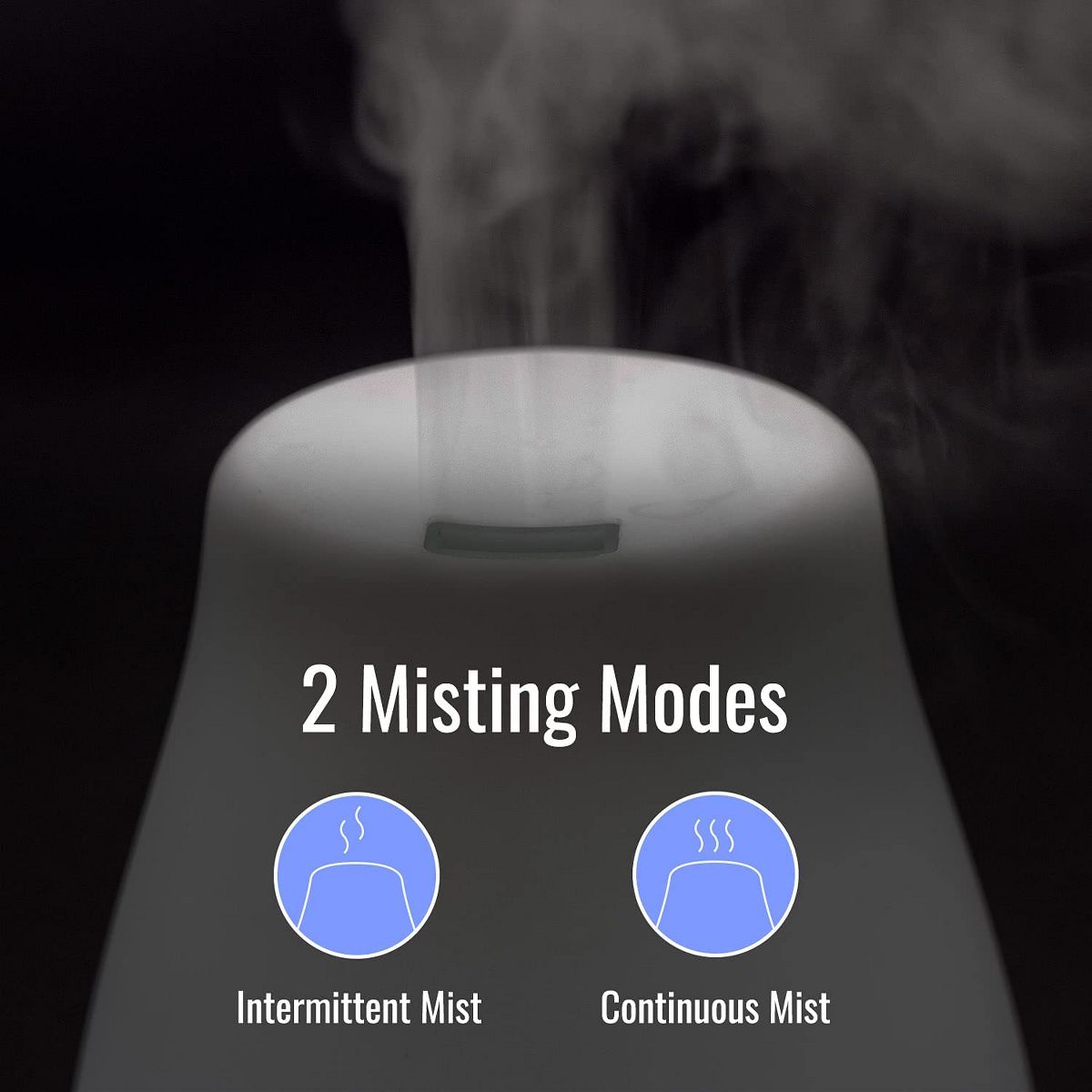 HealthSmart Essential Oil Diffuser, Cool Mist Humidifier and Aromatherapy Diffuser w/ 150ML Tank Ideal for Small Rooms, Adjustable Timer and Mist Mode - thumbnail 3